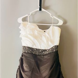 Black and white Jump Apparel evening gown/ formal gown.